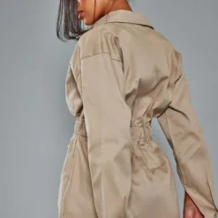 Robe Chemise En Maille Sergée Sable à Poches Frontales Et Taille élastique -Jupe Lumine Soldes Boutique 99c9dd30e0dbb859025628377eb26a78a32e045e cna3024 2