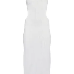 Robe Longue Blanche Côtelée Texturée à Dos Nu Et Découpes -Jupe Lumine Soldes Boutique 9aa57fe98a3ca9bd3614940f061daab6ef98c3ea cne2872 5