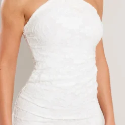 Robe Mi-longue Texturée Fleurie Blanche Fendue à Col Torsadé Et Dos Nu -Jupe Lumine Soldes Boutique 9b1713709a1371495bf7902233392927569e5ef2 cnd7619 4