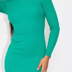 Robe Longue Vert Vif En Maille Tricot Détail Col -Jupe Lumine Soldes Boutique 9be25cd474f4cbbf289bcd5dcabd429a0f66245c cnb1353 4