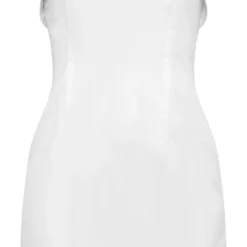 Robe Bustier Droite Satinée Blanche à Bordure Repliée -Jupe Lumine Soldes Boutique 9d1f4060f2f892f2469e1f724ea6b83e6c42f13e cnd5941 5