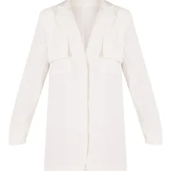 Robe Blazer Blanche Oversize à Manches Plissées Et Effet Superposé -Jupe Lumine Soldes Boutique 9d8d71bb04464799e1f20bd210f93c5a9d41c6fa cmy2161 6