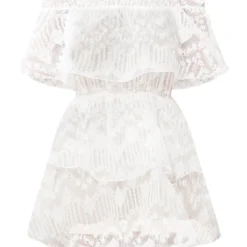 Robe Blanche à étages Volantés En Dentelle à Col Bardot -Jupe Lumine Soldes Boutique 9e0d2502a96957f15d8030ce4439ea740b1e1be5 cmr7618 6