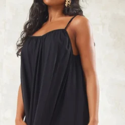 Robe Longue Plissée Noire Superposée à Bretelles -Jupe Lumine Soldes Boutique 9e4781f43fee2f57b34482bc3358c02f7888175e cne1534 4