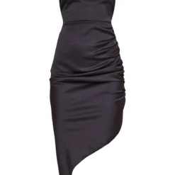 Robe Mi-longue Satinée Noire à Bretelles Lacées Dans Le Dos -Jupe Lumine Soldes Boutique 9e5c06e53ef5c361a011bb5ec0a9ee98db4da391 cne3003 5