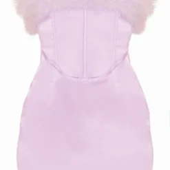 Robe Moulante Satinée Lilas à Corset Et Bordure En Plumes -Jupe Lumine Soldes Boutique 9f563cfc91451a469d4ceede0015471121a8dc0d cnd2193 5