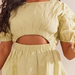 Robe Droite En Coton Et Popeline Vert Sauge à Manches Bouffantes -Jupe Lumine Soldes Boutique a028723ab36a1e049ab63498cde892e47e82b712 cnd1209 4