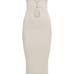 Robe Mi-longue Texturée Crème Découpée à Bretelles Et Détail Anneaux -Jupe Lumine Soldes Boutique a072f52ccfcb75dd768449eb82fe8dde0f36140d cnd7736 5