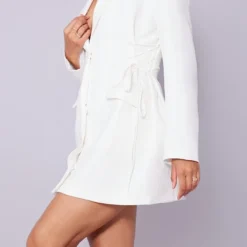 Robe Blazer Crème à Lacets Détail Corset -Jupe Lumine Soldes Boutique a09e385e8387a5c17aabd1fecbc4c3e8773b0568 cmy7145 4