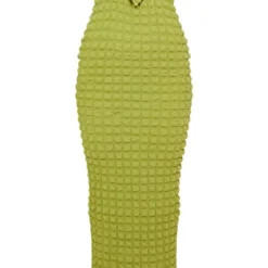 Robe Longue Bustier Texturée Vert Olive Nouée Sur Le Devant -Jupe Lumine Soldes Boutique a160202b08ab66ebdf1e3cd06ebbd3755d4fddb6 cmz4667 6