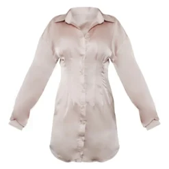 Robe Chemise Satinée Champagne à Taille Ajustée 9 Robe Chemise Satinée Champagne à Taille Ajustée -Jupe Lumine Soldes Boutique a27c8f6af9091cf51cdc3657c831a19ec2404244 cnc7696 5