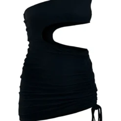 Robe Asymétrique Moulante Noire à Taille Découpée Et Côté Froncé -Jupe Lumine Soldes Boutique a2c686aebe384d631db4b536be4209f1dd699c99 cnd4053 5