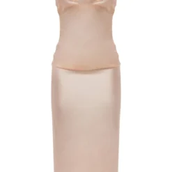 Robe Longue Satinée Nude à Bretelles Croisées Et Découpes -Jupe Lumine Soldes Boutique a5a4677493e35c78996579c29821841992317755 cnd7573 5