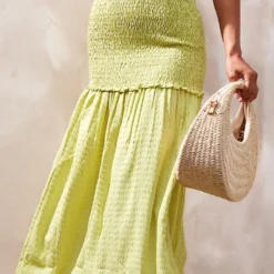 Robe Longue Bustier Froncée Vert Citron à étages 8 Robe Longue Bustier Froncée Vert Citron à étages -Jupe Lumine Soldes Boutique a5ac85db5edff0983529baefc9569d4388f36bf1 cne2861 4