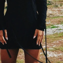 Robe Moulante Portefeuille En Maille Tricot Noire Nouée -Jupe Lumine Soldes Boutique a5b279f024134ac66eda5f413d4aacc9342921fa CNC7279 4