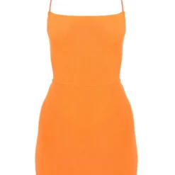 Robe Moulante Orange Côtelée à Dos Lacé -Jupe Lumine Soldes Boutique a654467efc8e2ed091daae4fb1e7a66cac3b98e2 cmt0227 6