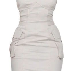Robe Cargo Bustier Moulante Sable Clair à Liserés Structurants Et Poches -Jupe Lumine Soldes Boutique a68025e7f613bd4560ec69cb01fd09207bdc675a cnc6734 5