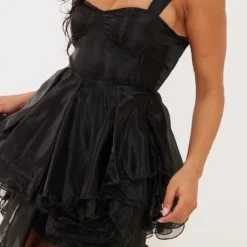 Robe Patineuse Noire En Organza à Bretelles épaisses Et Superpositions -Jupe Lumine Soldes Boutique a76cd5bd6ca87dc0083a9baed16065d5bd1a55e9 cnc3045 4