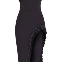 Robe Mi-longue Fendue Noire à Ourlet Volanté 9 Robe Mi-longue Fendue Noire à Ourlet Volanté -Jupe Lumine Soldes Boutique a77d6fe168d91930bdc9497d672a78db4ac1cc67 cnd7534 5