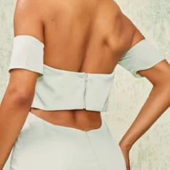 Robe-corset Longue Vert Sauge à Dos Nu Découpé Et Col Bardo -Jupe Lumine Soldes Boutique a7b3925ecb2712415cf3383be2f7bedcc71e003f cne2935 4