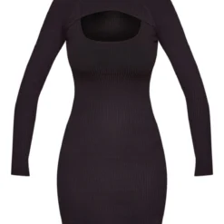 Mini Robe En Maille Tricot Côtelée Noire à Découpe Sur L'avant -Jupe Lumine Soldes Boutique a87fea3963f640c2e94d6bfc5563ee94ff0a1441 cnb1356 5
