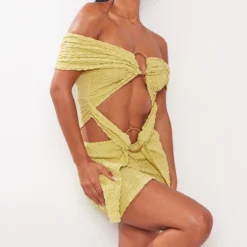 Robe Moulante Texturée Vert Olive à Détail Anneaux -Jupe Lumine Soldes Boutique a8d4f44710da78b5722b6b6c9d8be2149245e4c3 cne1860 3