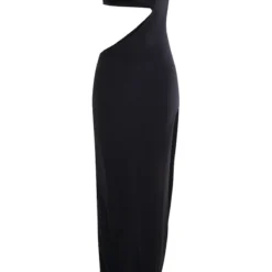 Robe Longue Moulante Noire Découpée à Manches Courtes -Jupe Lumine Soldes Boutique a8dfbd1d76a1f42828a6a637c927316d083ec4a8 cnd7374 5