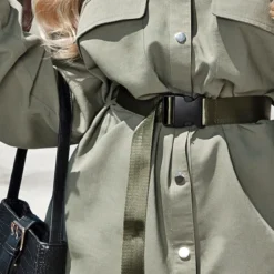 Robe Chemise Oversize Kaki Style Cargo à Boutons Pression -Jupe Lumine Soldes Boutique a9fc0115a954c244856d05554ab974f9d641fa5d CMF1249 5