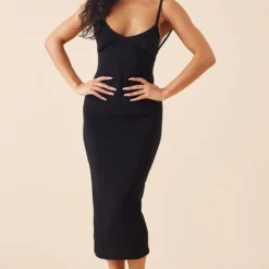 Robe Mi-longue En Acétate Noire à Bretelles Et Dos Plongeant Détail Noeud 7 Robe Mi-longue En Acétate Noire à Bretelles Et Dos Plongeant Détail Noeud -Jupe Lumine Soldes Boutique aac7633d3e5d95a495aeb3d05443bd5d2ee767af cnd5838 3