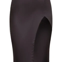 Robe Bustier Mi-longue En Mesh Noire à Détail Fendu -Jupe Lumine Soldes Boutique ab3b9028e593a0a01aa3223653d16e62b81ccb75 cnb2491 5