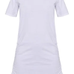 Robe T-shirt En Coton Blanche à Manches Courtes Et Côtés Froncés 9 Robe T-shirt En Coton Blanche à Manches Courtes Et Côtés Froncés -Jupe Lumine Soldes Boutique abb9b954df28a4b684fc787b3a6e558ff45d0576 cnd5519 5
