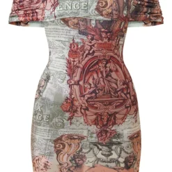 Robe Moulante à Imprimé Rennaissance Multicolore Et Col Bardot -Jupe Lumine Soldes Boutique ad4ce93afb17981d2f8719f2b945c8a000509edc cnd5821 5