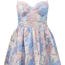 Robe Droite Bleue En Organza à Fleurs En Jacquard Et Armatures -Jupe Lumine Soldes Boutique ae28bf6b7410c845d106123d264d2f185afc82d7 cne8538 5