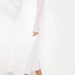 Robe Mi-longue Plissée Blanche à Dentelle -Jupe Lumine Soldes Boutique aec546075c68c785ac4d262716e6ad1bd13b0d59 cma8560 5