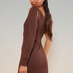 Robe Asymétrique Moulante Côtelée Marron Chocolat -Jupe Lumine Soldes Boutique aee3a1d29fb4fd2e871db114634095f79a918da3 cnc2642 3