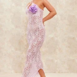 Robe Longue En Dentelle Lilas Fleurie à Dos Nu Découpé -Jupe Lumine Soldes Boutique af1d92a99187a01060218cf08706d6ae59c5bce4 cne4566 3