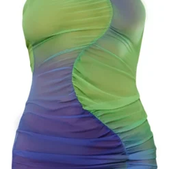 Robe Moulante Asymétrique En Mesh Violet Imprimé Dégradé Froncée -Jupe Lumine Soldes Boutique af305a87acb905cf91e5afd943282ddb5347ee8f cnd5820 5