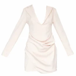 Robe Blazer Effet Lin Drapé Gris Pierre -Jupe Lumine Soldes Boutique af4552c7f59a0fb5a958539fc153c28fb847160b cne1538 5