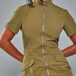 Robe Chemise Parachute Cargo Kaki à Zip -Jupe Lumine Soldes Boutique af9ba22fed050e034484df1190c7c7bb87c48fde cna6854 4