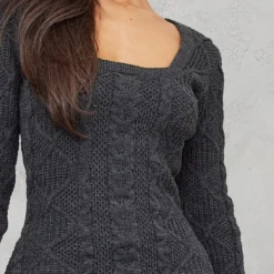 Petite Robe Pull En Maille Torsadée Gris Anthracite 8 Petite Robe Pull En Maille Torsadée Gris Anthracite -Jupe Lumine Soldes Boutique afdce3f09bf6ae9f3a7416837884e24961031242 cnd2827 4