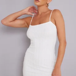 Robe Moulante Côtelée Texturée Blanche à Bretelles 7 Robe Moulante Côtelée Texturée Blanche à Bretelles -Jupe Lumine Soldes Boutique b072a93811b1a5f1f249b67ae6c14637579b7e81 cmy8306 4