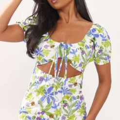 Robe Longue En Coton Bleu à Imprimé Fleuri Et Découpe Devant -Jupe Lumine Soldes Boutique b0a0773df57b876535b61ebd27a0f9f149a86221 cnd6089 4