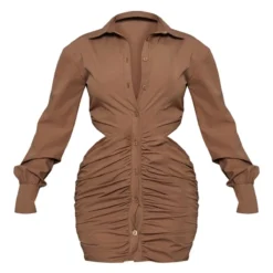 Robe Chemise Froncée Café Au Lait Rosé à Boutons Et Côtés Découpés 9 Robe Chemise Froncée Café Au Lait Rosé à Boutons Et Côtés Découpés -Jupe Lumine Soldes Boutique b1875e9a4f4da7e58e8162f818c6248ba78f19d5 cnc6144 5