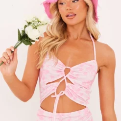 Robe Droite Dos Nu Fleurie Rose à Ourlet Volanté Et Découpes -Jupe Lumine Soldes Boutique b1c3e43eeaa9869be5152b087eed1ab74b08050f cne8570 4