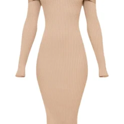 Robe Mi-longue En Maille Tricot Côtelée Camel à Manches Longues Et Rabat -Jupe Lumine Soldes Boutique b1c8ac4b2299e654a7f12c8d34c43f1d0b151707 cnd6872 5