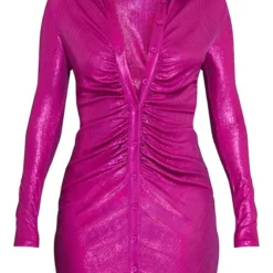 Robe Chemise Froncée Rose Métallisé à Manches Longues 9 Robe Chemise Froncée Rose Métallisé à Manches Longues -Jupe Lumine Soldes Boutique b2220690e520e524701dbb8a765fd57128b5a388 cmu6251 6