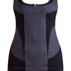 Robe En Jean Noire à Parties Contrastantes -Jupe Lumine Soldes Boutique b2242822bbab530216e06bf5fa953c0d39226342 cna7328 5