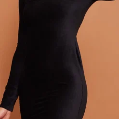 Robe Longue Côtelée En Velours Noir à Manches Longues -Jupe Lumine Soldes Boutique b253ce7751f7fbadce5fbcc4e753dd9f32854f7b cna8252 4