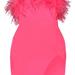Robe Moulante Rose à Gants Et Bordures En Plumes -Jupe Lumine Soldes Boutique b345304ca1d351b95196873ab2a078ee7dedb86a cna4976 5