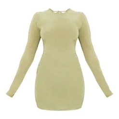 Robe Très Moulante Vert Olive Nouée Ouverte Dans Le Dos à Manches Longues -Jupe Lumine Soldes Boutique b34e79dc8557ff9a157de38db856ec2721dd2080 cnc7749 5
